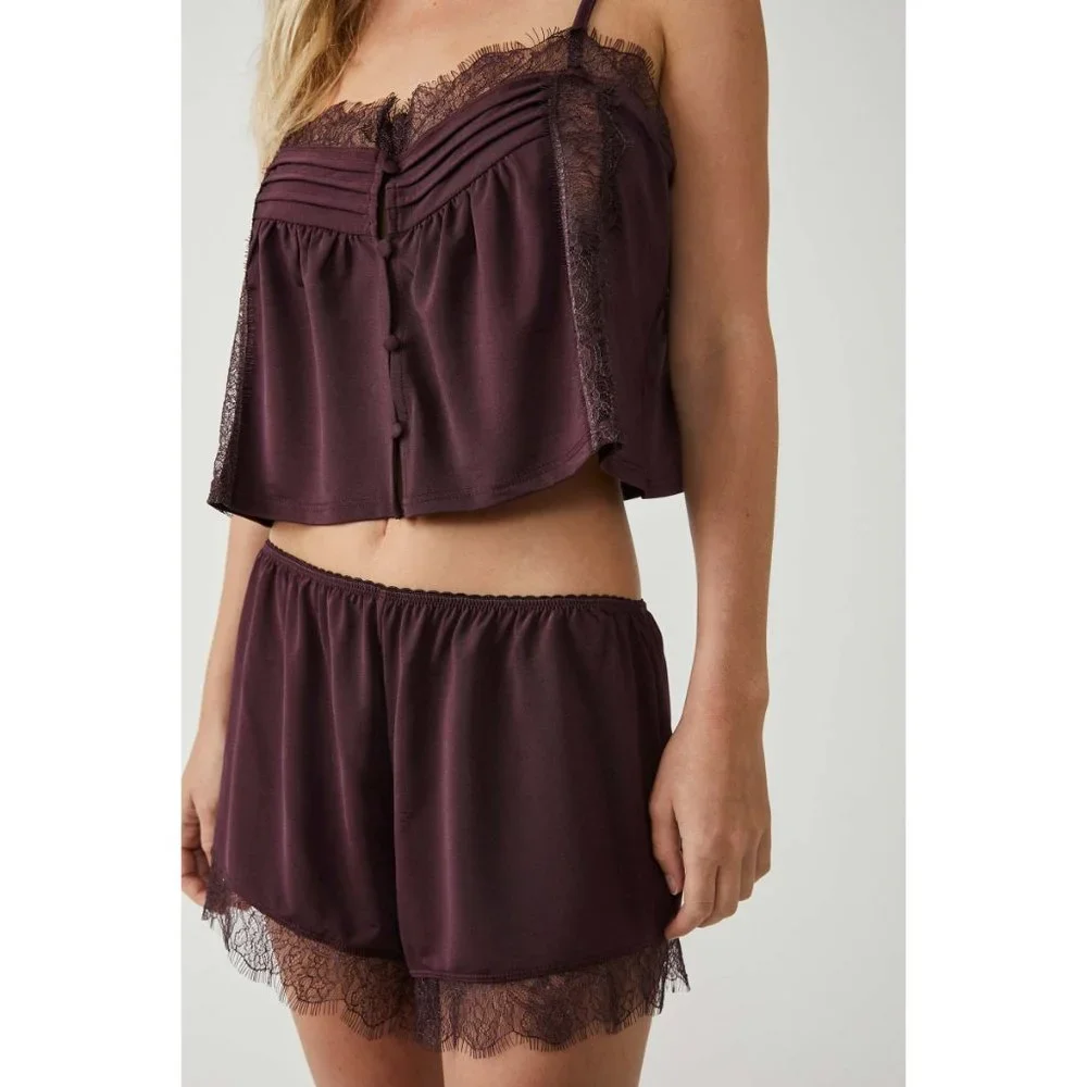 Free People Spice It Up Sleep Set / Plum Jam - Picture 4 of 8
